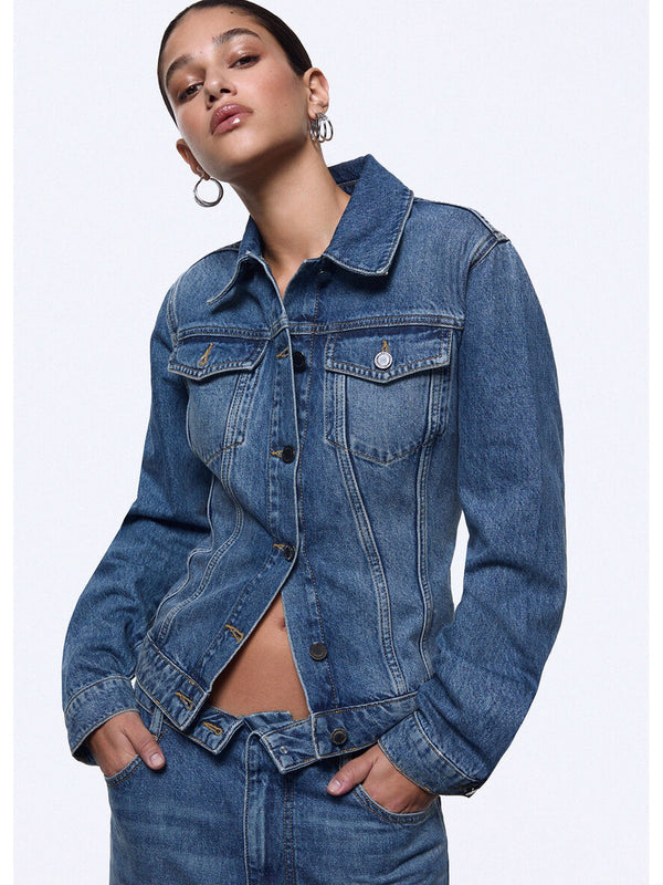 Liu jo Giubbotto Den.md.Blue intrecci UA6511 D0400-79157
