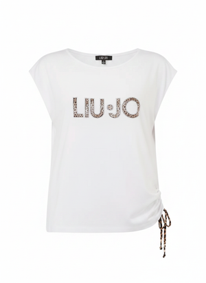 Liu jo T-shirt Bianco/animalier VA6047 JS360-S9740
