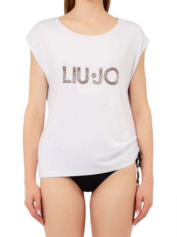 Liu jo T-shirt Bianco/animalier VA6047 JS360-S9740