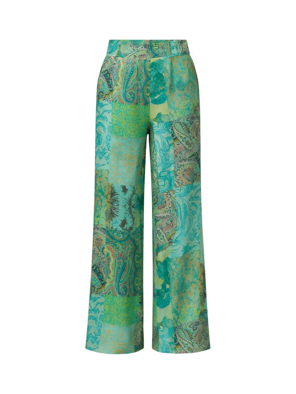 Liu jo Pantalone tessuto Cachem.water green VA6067 TS124-P9269