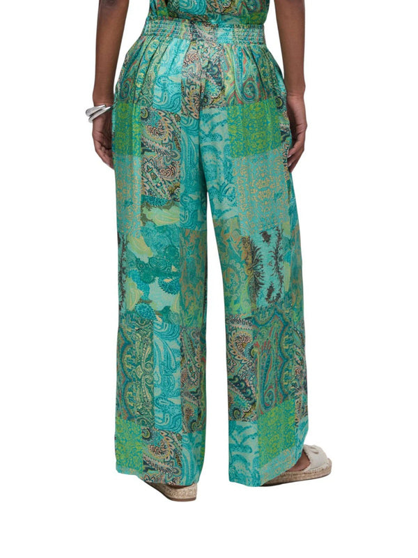 Liu jo Pantalone tessuto Cachem.water green VA6067 TS124-P9269
