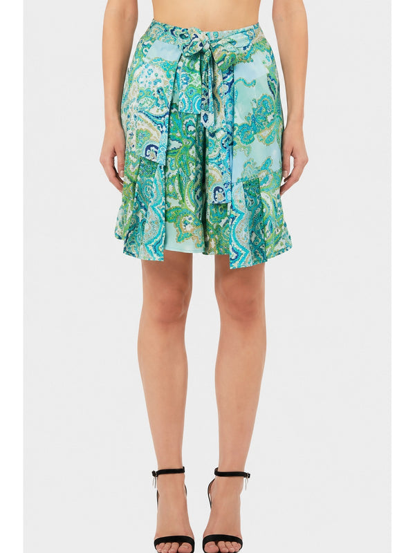 Liu Jo Pantaloncino Donna Beachwear Fantasia Cachemire Verde Acqua Multicolor - VA6152 TS124 P9269