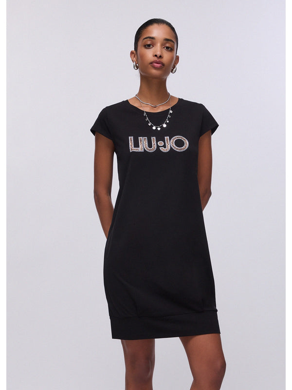 Liu jo Abito Nero/animalier VA6212 JS003-Y9908