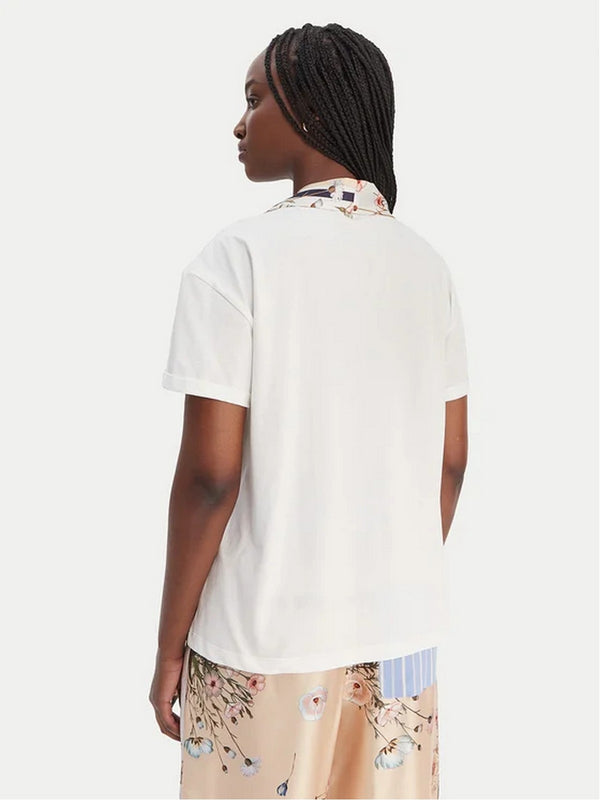Liu jo T-shirt Bco/lt.blu botanic WA6189 J6308-P9555