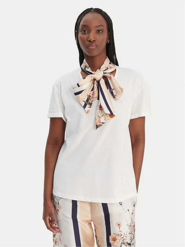 Liu jo T-shirt Bco/lt.blu botanic WA6189 J6308-P9555