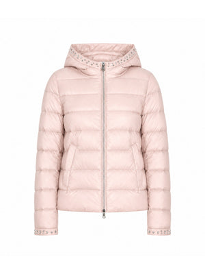 Liu Jo Piumino Imbottito Donna Rosa Cipria Pink Powder con Strass WA6232 T3341-32802