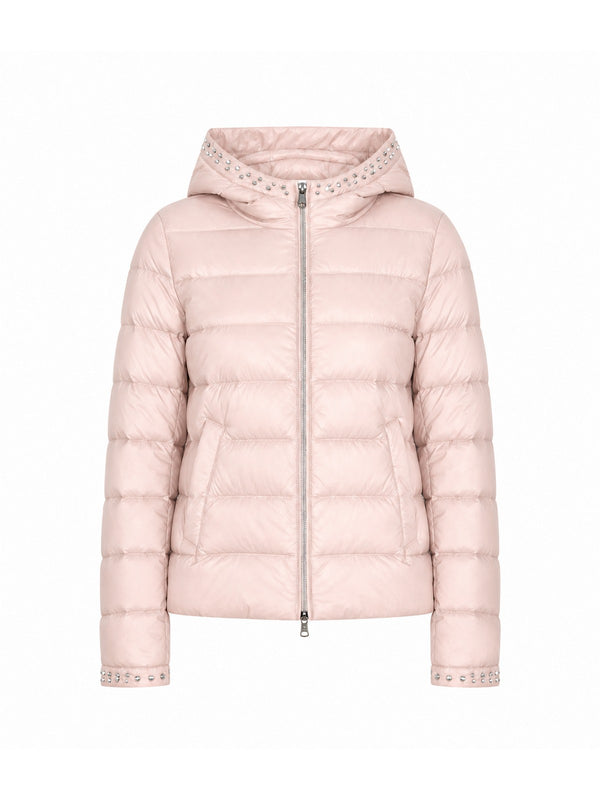Liu Jo Piumino Imbottito Donna Rosa Cipria Pink Powder con Strass WA6232 T3341-32802
