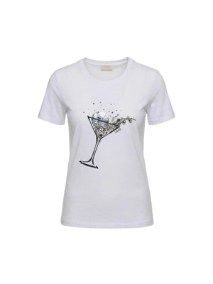 Liu jo T-shirt Bco milkshake LJ WA6237 JS923-P9331