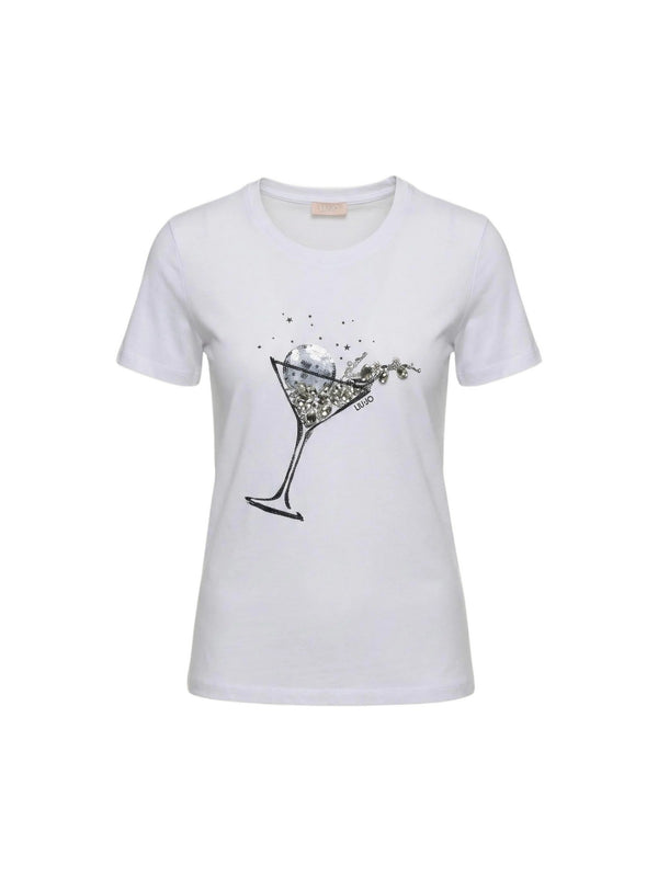 Liu jo T-shirt Bco milkshake LJ WA6237 JS923-P9331