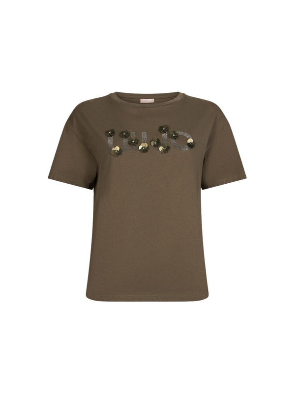Liu jo T-shirt Dk.olive LiuJo sequi WA6238 JS923-P9330
