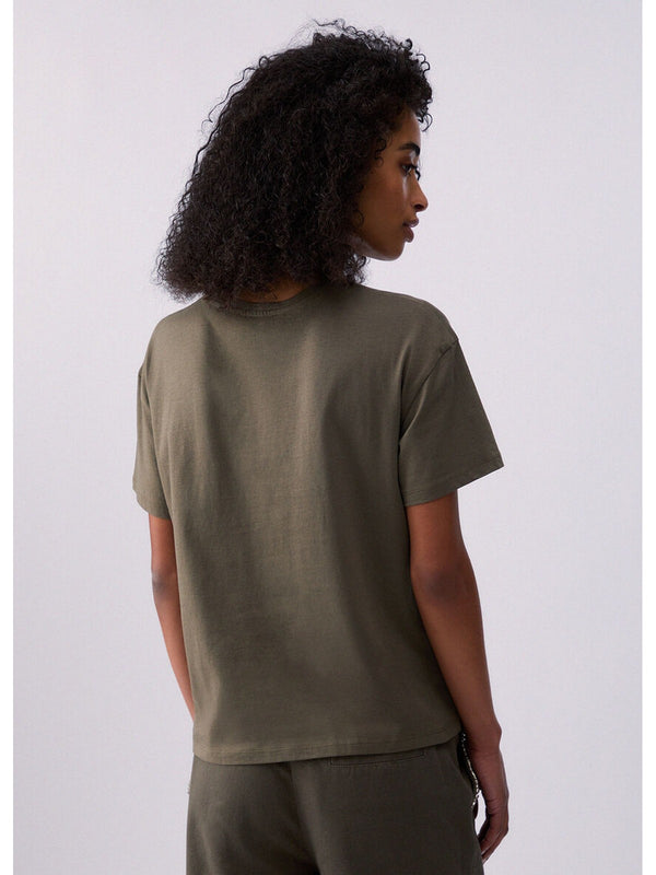 Liu jo T-shirt Dk.olive LiuJo sequi WA6238 JS923-P9330
