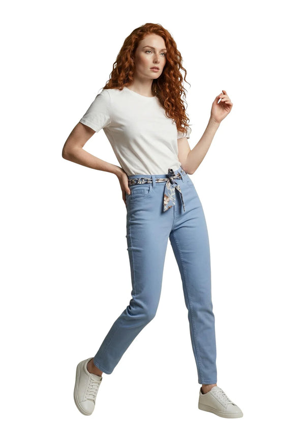 Liu jo Pantalone tessuto Brig.blue wave flowe WA6260 T367A-P9258