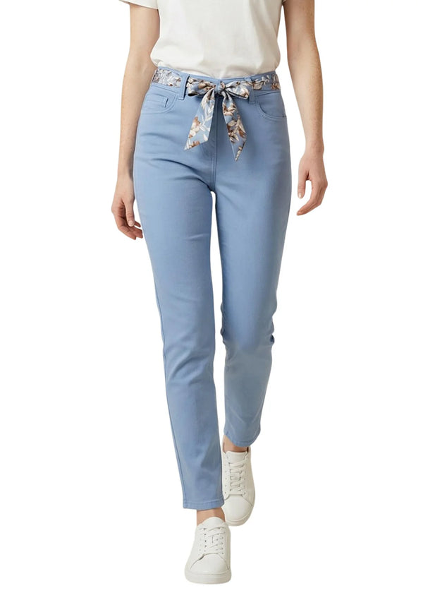 Liu jo Pantalone tessuto Brig.blue wave flowe WA6260 T367A-P9258