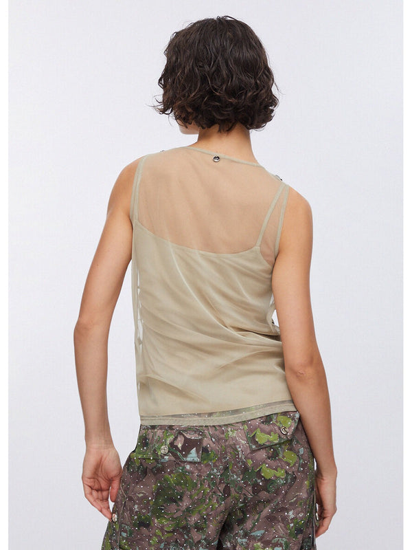Liu jo Top/Canotta Dk.olive embroiderie WA6310 J3860-P9240