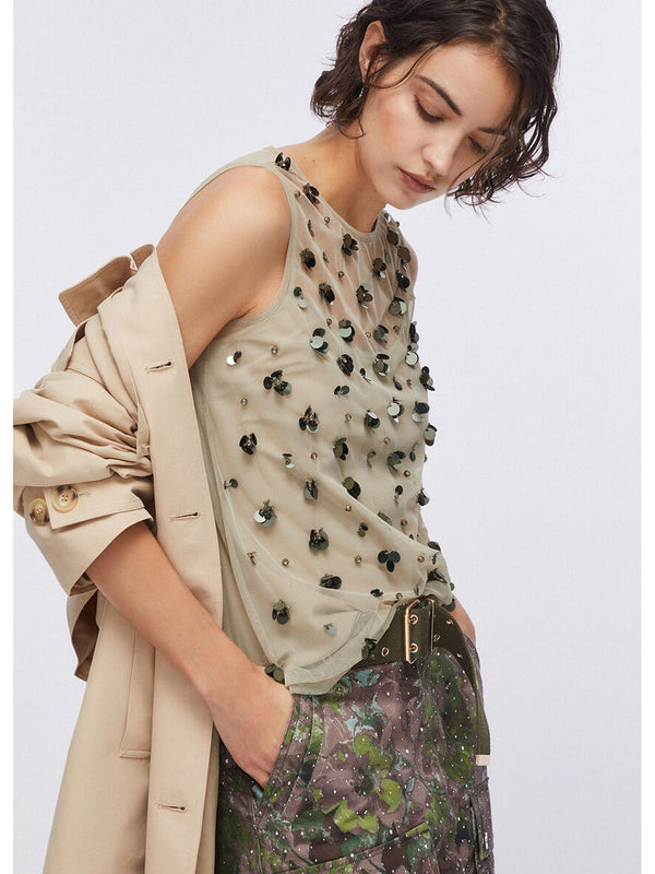 Liu jo Top/Canotta Dk.olive embroiderie WA6310 J3860-P9240