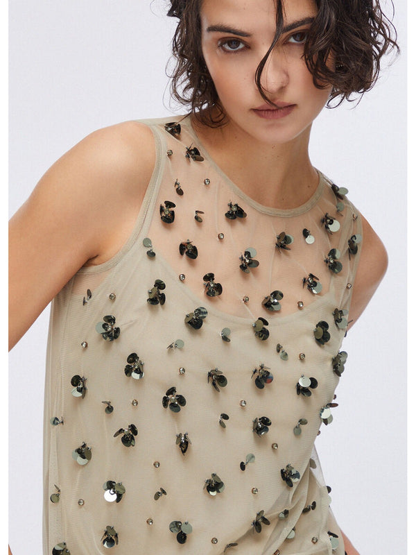 Liu jo Top/Canotta Dk.olive embroiderie WA6310 J3860-P9240
