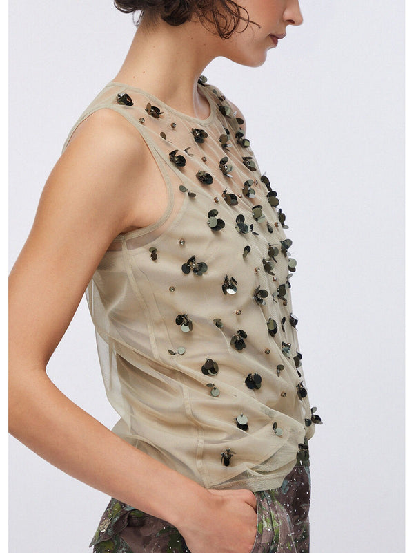 Liu jo Top/Canotta Dk.olive embroiderie WA6310 J3860-P9240