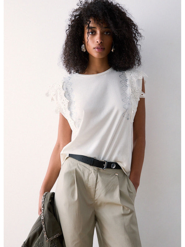 Liu jo T-shirt Bianco lana WA6311 J3885-10701