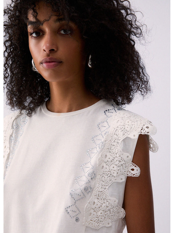 Liu jo T-shirt Bianco lana WA6311 J3885-10701