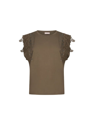 Liu jo T-shirt Dark olive WA6311 J3885-90822
