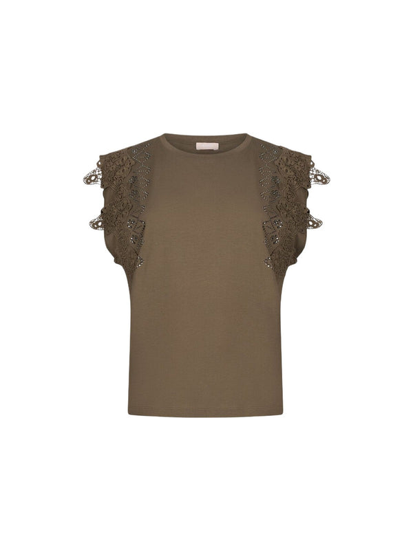 Liu jo T-shirt Dark olive WA6311 J3885-90822