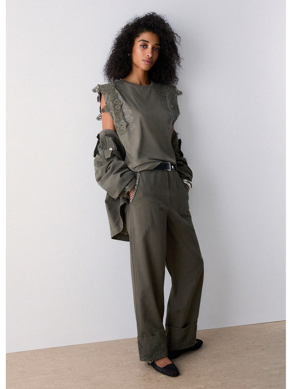 Liu jo T-shirt Dark olive WA6311 J3885-90822