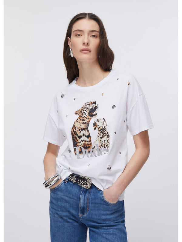 Liu jo T-shirt Bianco dudes LiuJo WA6331 JS904-P9272