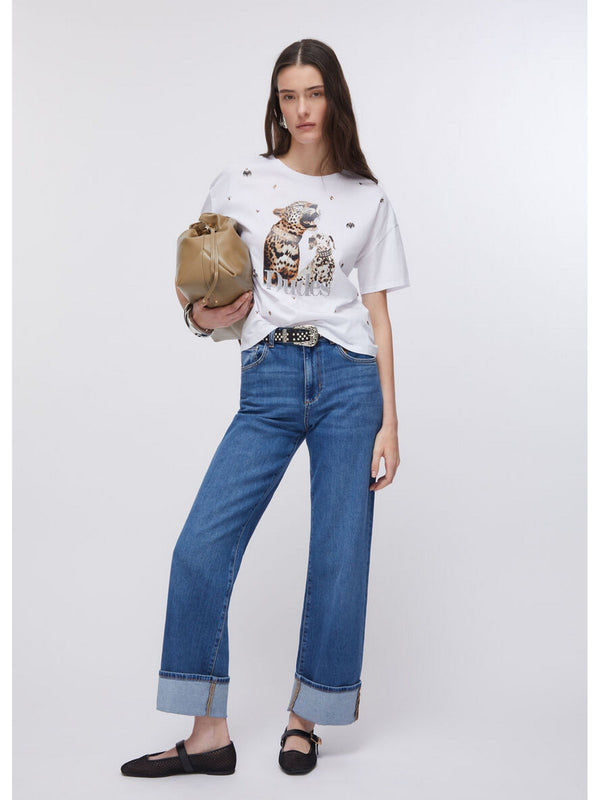 Liu jo T-shirt Bianco dudes LiuJo WA6331 JS904-P9272
