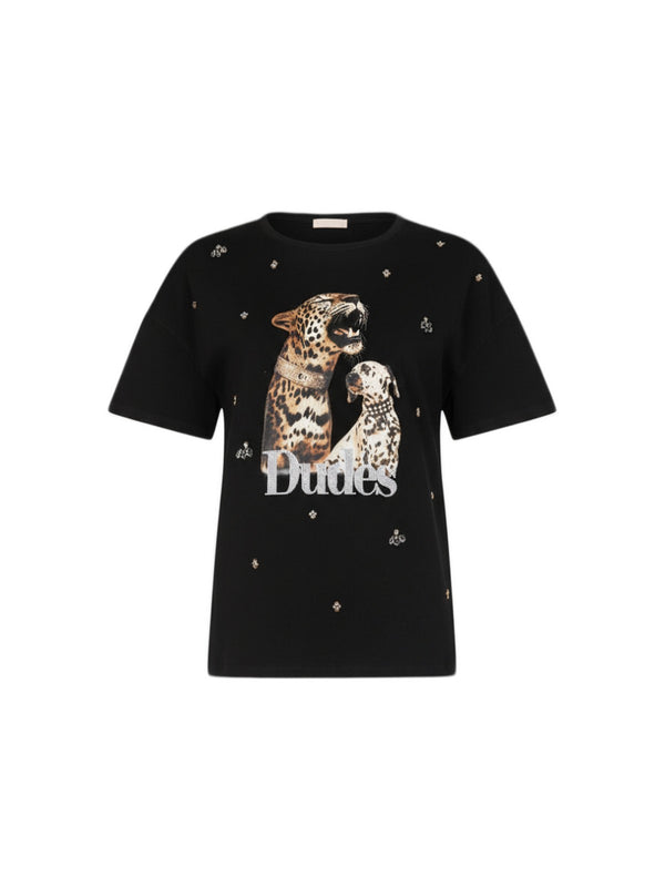 Liu jo T-shirt Nero dudes LiuJo WA6331 JS904-P9327