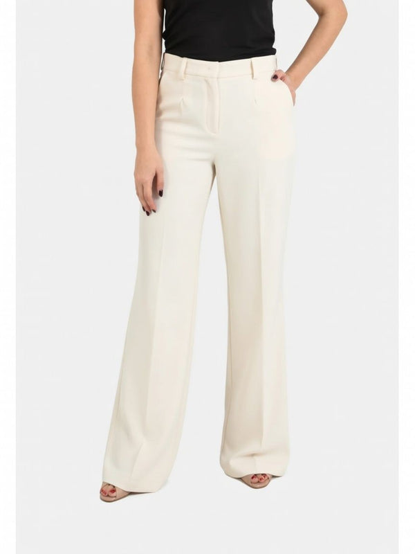 Liu Jo Pantalone Palazzo Donna Bianco Burro CA6360 T2200 X072A Vita Alta