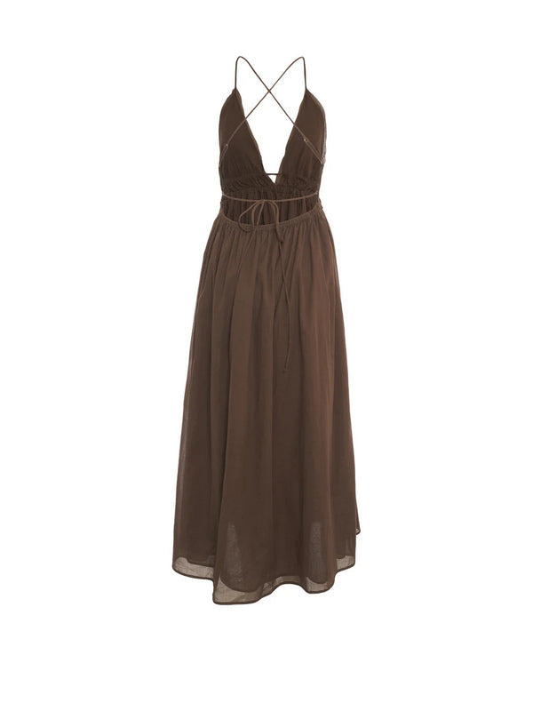 Ottodame DRESS DA5367 2236 CIOCCOLATA