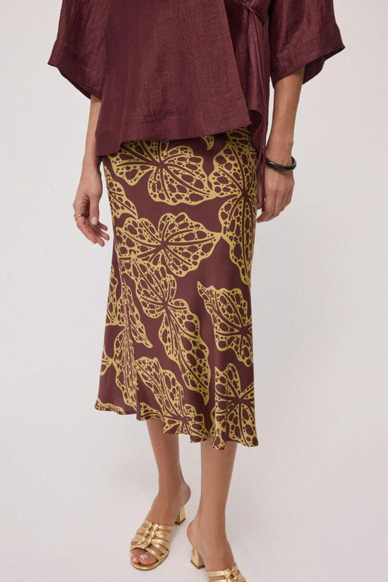 Ottodame SKIRT DN6306 2387 MERLOT/CAMOMILLA