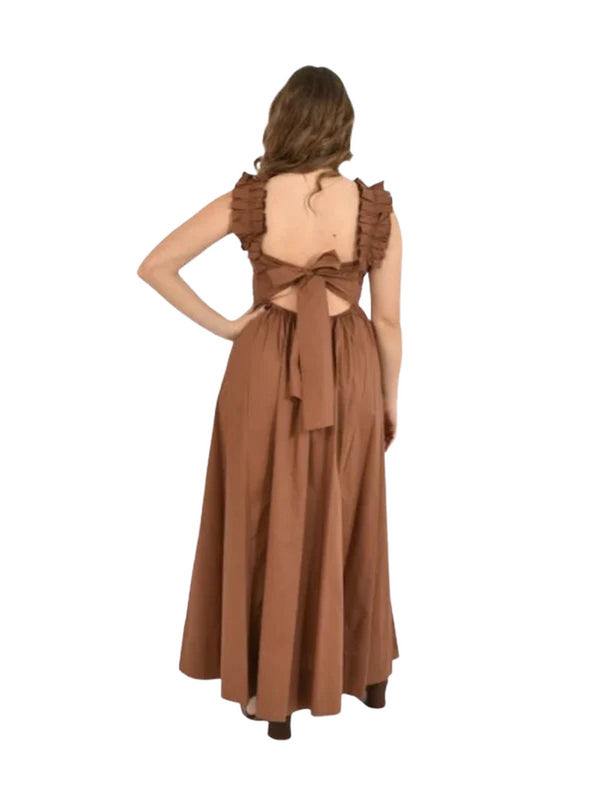 Liu Jo Abito Donna Tabacco con Fiocco sul Retro CA6278 TS246