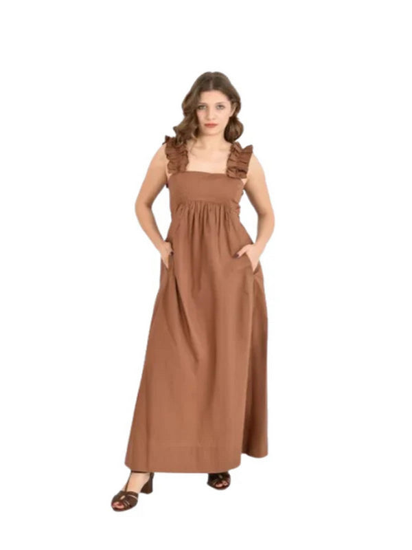 Liu Jo Abito Donna Tabacco con Fiocco sul Retro CA6278 TS246