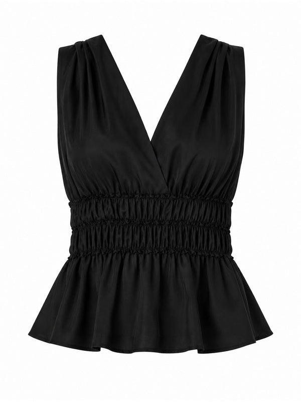 Liu Jo Top Donna Nero Arricciato CA6357 T435A-22222