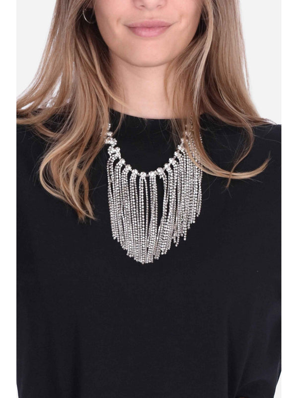 Liu Jo T-Shirt Donna Nera con Collana CA6361 J0088