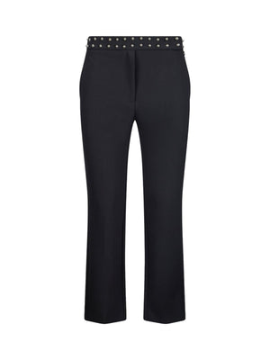 Liu Jo Pantalone Donna Nero a Sigaretta con Borchie e Slim Fit - WA6106 T2527 22222