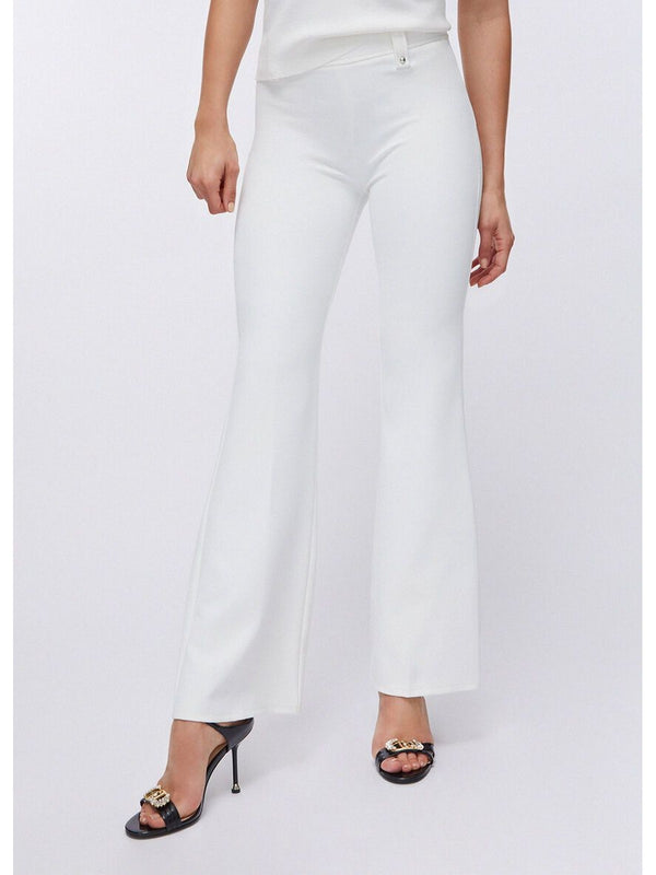 Liu Jo Pantalone Donna Lungo Bianco a Gamba Ampia | WA6120 T2527-X0727