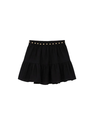 Liu Jo Gonna Mini Donna Nera con Borchie Argento WA6242 T375A-22222