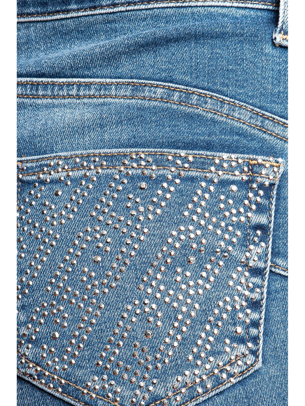 Liu Jo Jeans Donna Bottom Up Flare Cropped Vita Alta Denim Blu UA6078 D0305