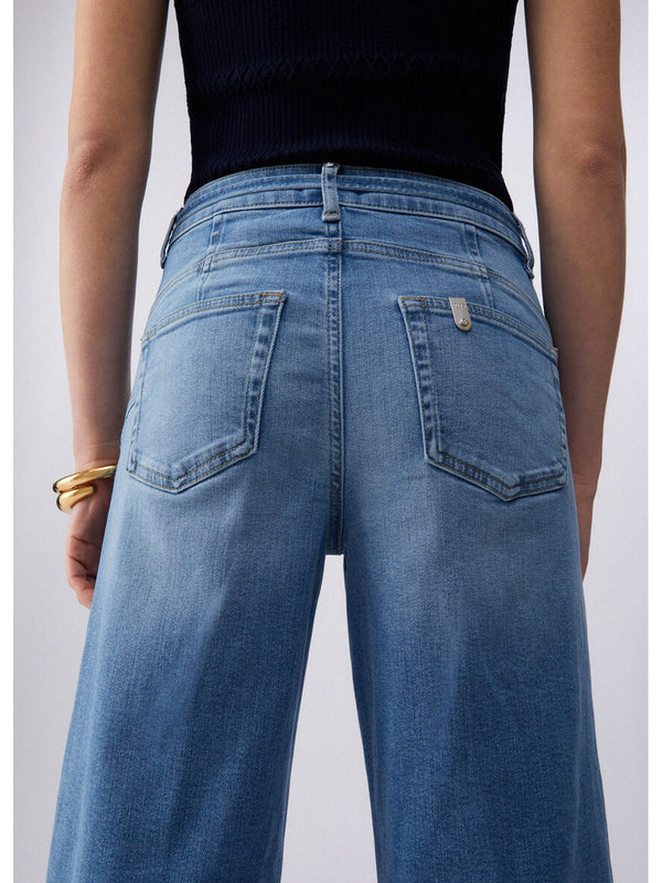Liu Jo Jeans Donna Bottom Up Good Cropped Vita Alta Denim Blu UA6161 D0264