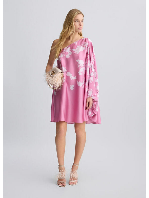 Vestiti da cocktail Donna Liu Jo - Abito in raso stampato - Rosa
