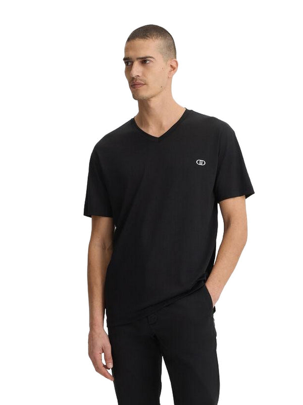 T-shirt Uomo LIU JO UOMO - T-shirt con scollo a V - Nero