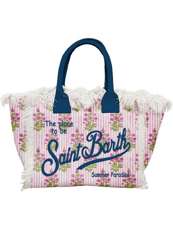 Borse a spalla Donna Mc2 Saint Barth - Borsa Vanity Stampa Goa Floral Stripes S 21 - Rosa