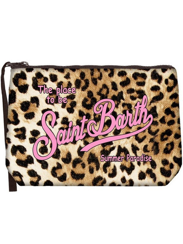 Pochette e Clutch Donna Mc2 Saint Barth - Pochette Aline Con Stampa Sand Leopard - Marrone