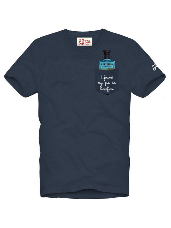 T-shirt Uomo Mc2 Saint Barth - T-Shirt Austin Dry Gin - Blu