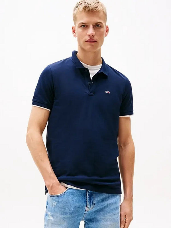 Polo Uomo Tommy Hilfiger - Polo slim fit con bandierina - Blu