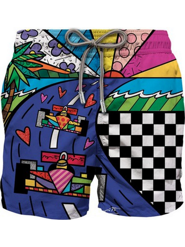 Pantaloncini e calzoncini Uomo Mc2 Saint Barth - Gustavia placed print britto race 61 - Multicolore