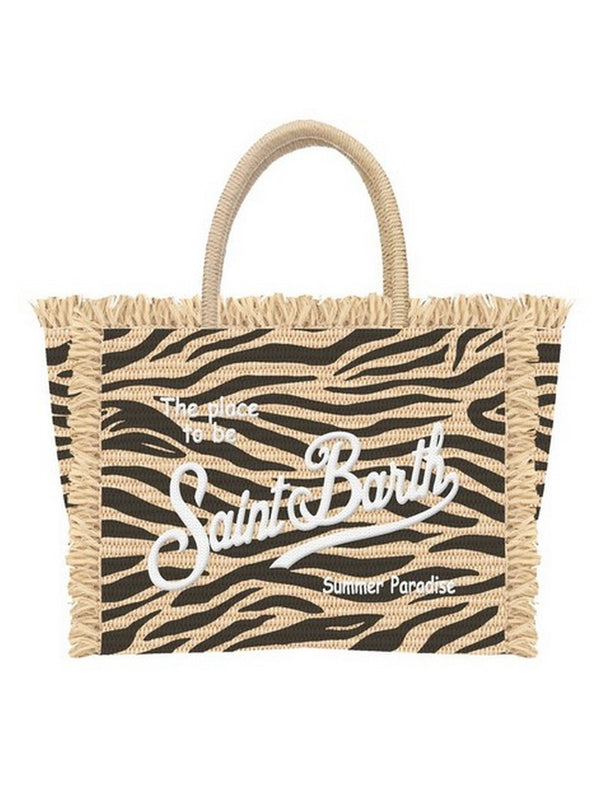 Borse a tracolla Donna Mc2 Saint Barth - Borsa Colette Straw N Zebra 0010 - Nero