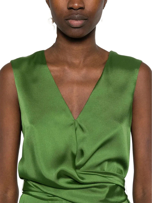 Vestiti da cocktail Donna Liu Jo - Abito midi in raso - Verde